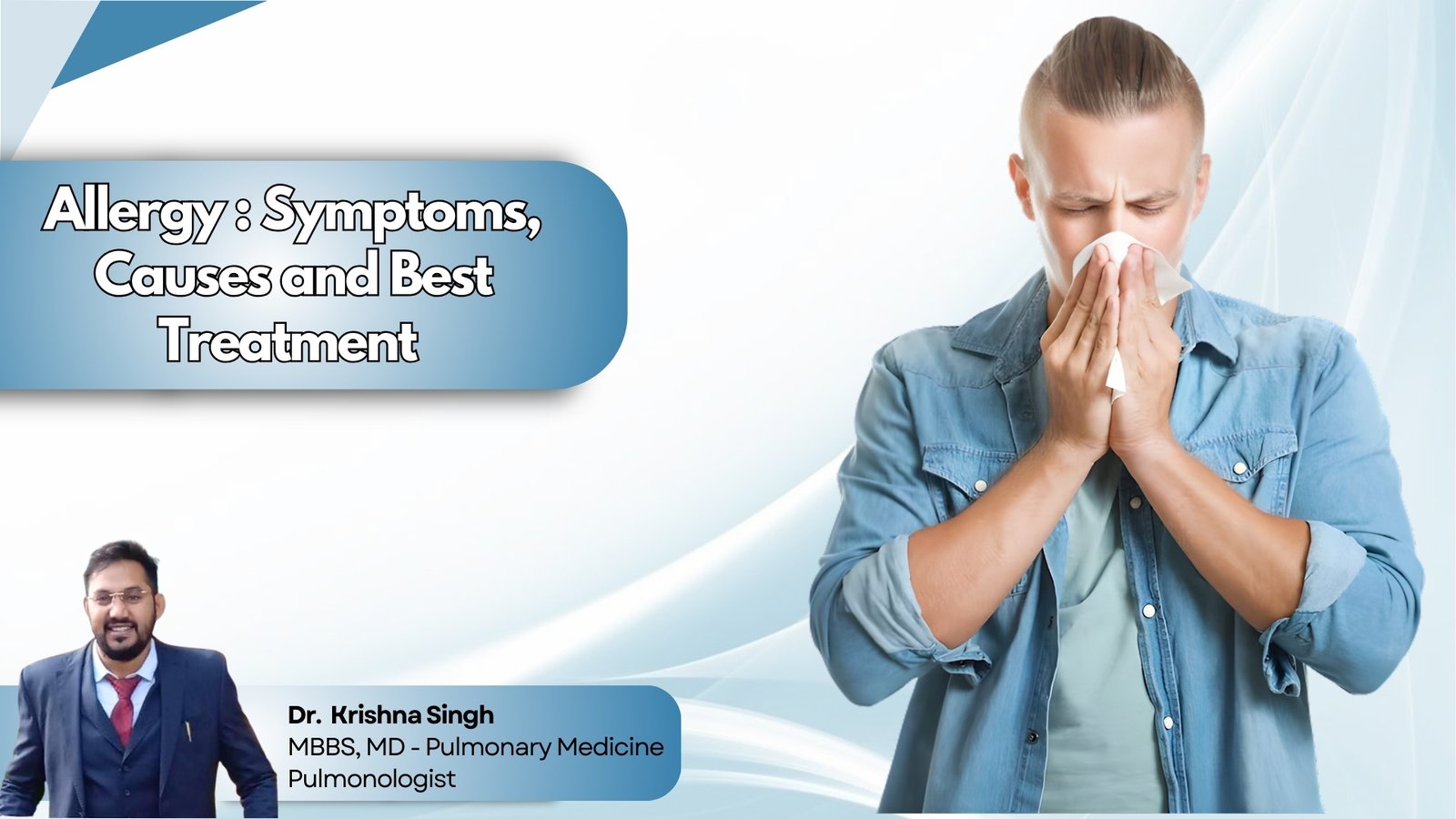 “Man sneezing due to allergies – causes and treatment options in Bhopal”